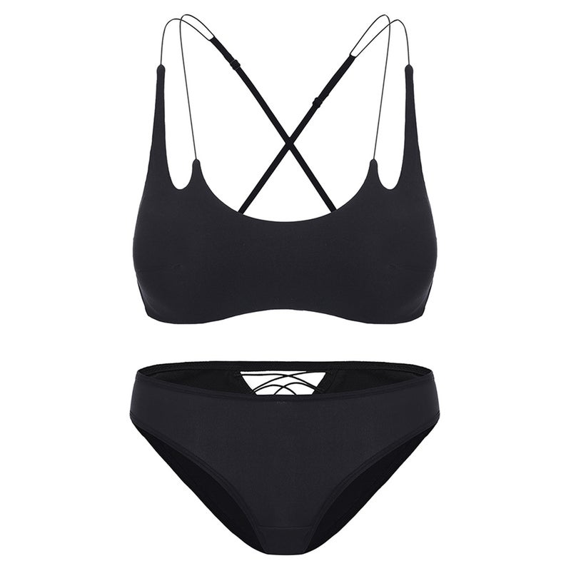 Women's Wire-Free Cross-Back Push-Up Bra, French Style, Lightly Padded - Image 1