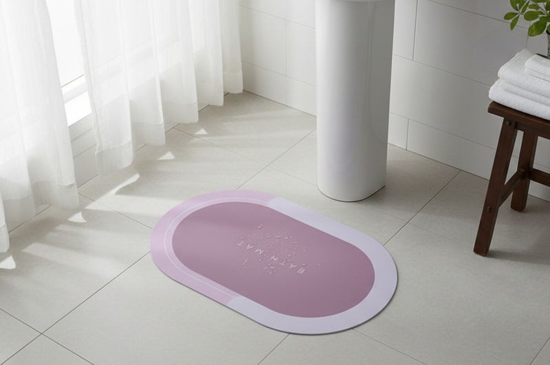 سجادة حمام فاخرة من الألياف غير القابلة للانزلاق 38*58 سم. - Image 1