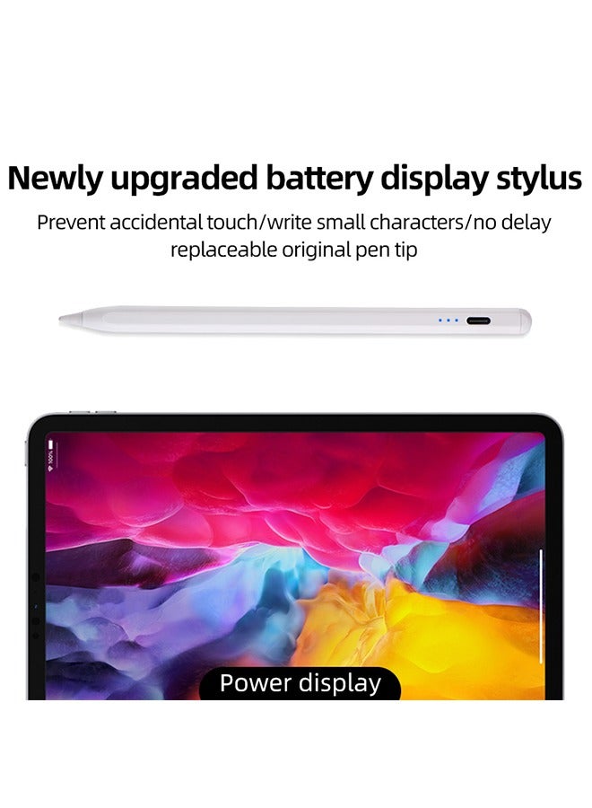 Stylus Pen for iPad 2018-2023, Fast Charging Pencil with Tilt Sensitivity & Palm Rejection, Magnetic Pen for iPad Air 3/4/5, iPad Mini 5/6, iPad 6/7/8/9/10, iPad Pro 11"/12.9" - Image 2