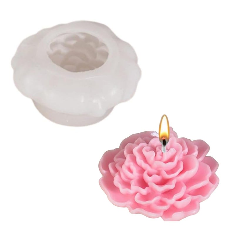 Shoppeecity Lotus Flower Candle Molds Lotus Flower Mold Lotus Flower Silicone Molds for Candle Making Candle Home Decorate Mold Aromatherapy Soap Gypsum Candles Resin Clay Craft and DIY Gifts Lotus D - Image 1