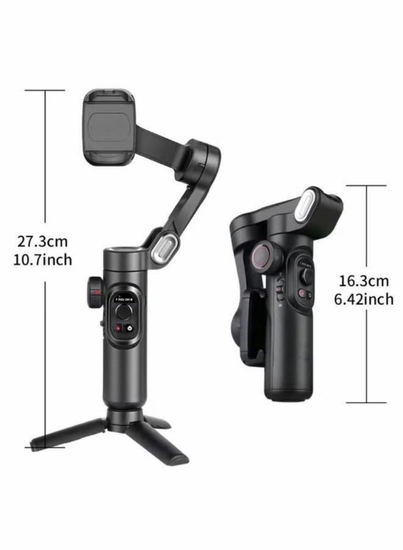 AOCHUAN Phone Gimbal Stabiliser 3-Axis Smartphone Foldable Gimbal for iPhone Gimble with Focus Wheel TikTok YouTube Vlog Stabiliser for iPhone & Android - Image 3