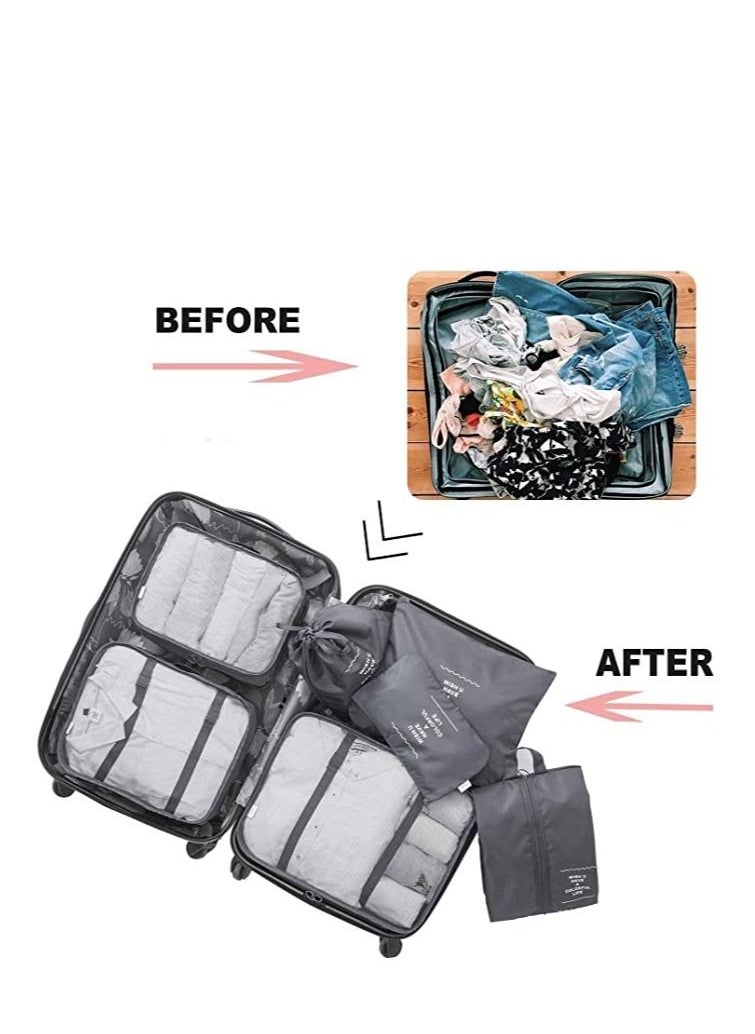 Womdee 7Pcs SET Travel Luggage Organizer Packing Cubes Set Storage Bag Waterproof Laundry Bag Traveling Accessories  - Image 5