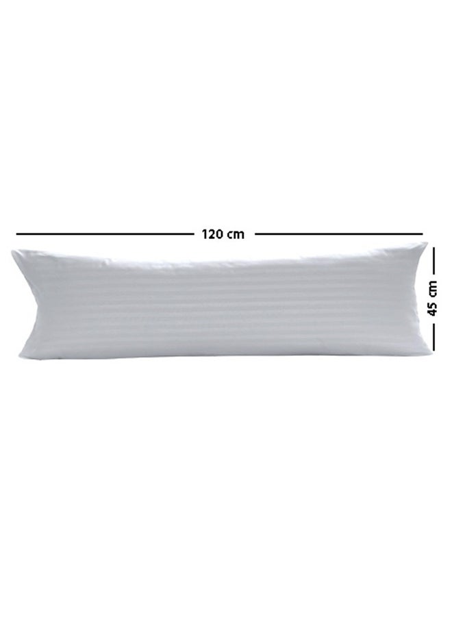snooze - Hotel Long pillowcase, striped, white, 45*120 cm - Image 1