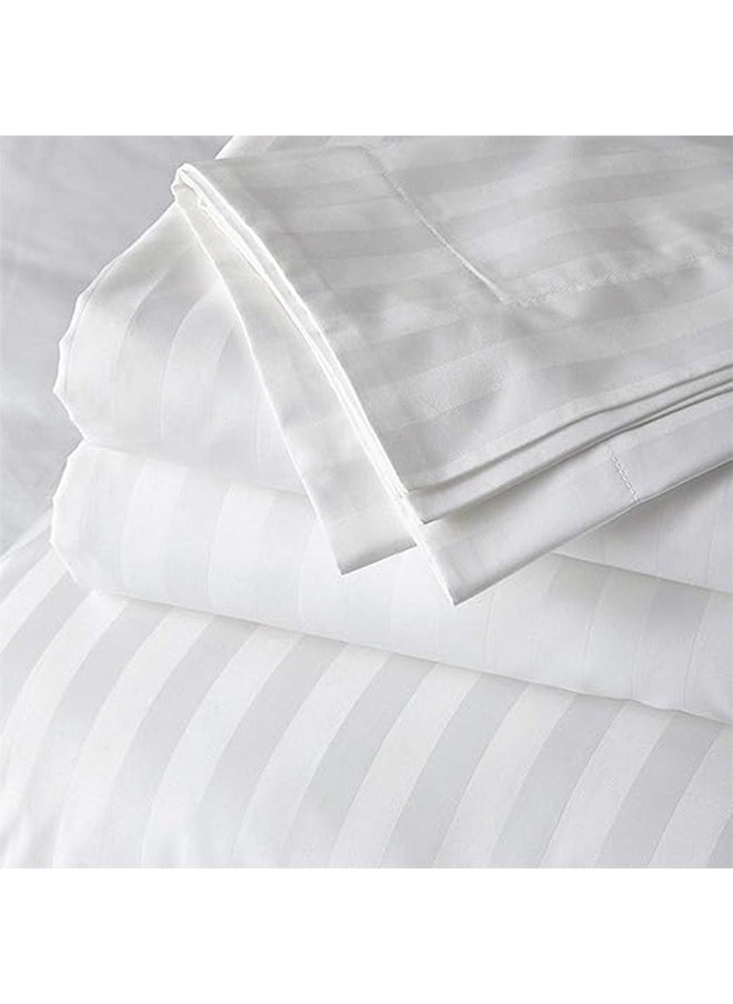snooze - Hotel Long pillowcase, striped, white, 45*120 cm - Image 1