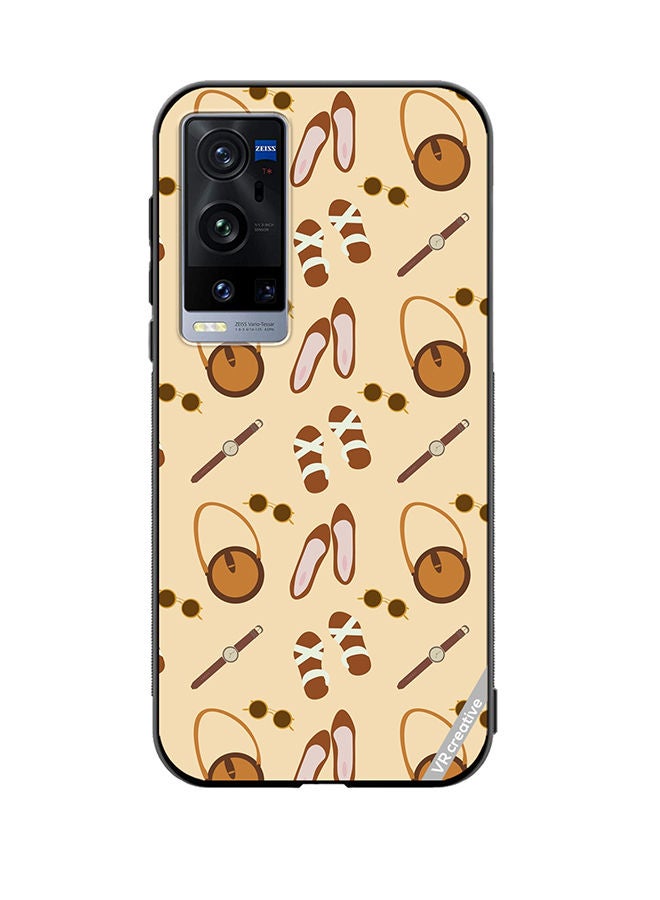 VR CREATIVE Protective Case Cover For Vivo X60 Pro Plus Outfit Vintage Vector Design Multicolour - Image 1