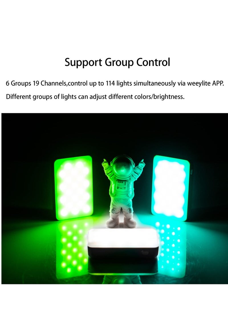Y&D - RGB Video Light, Bluetooth APP Control LED Camera Light 360° Full Color CRI95+ Dimmable 2800K-6800K Rechargeable Photography Lighting for DSLR, Conference, Vlog-Blue - Image 1
