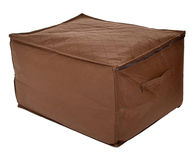 Kuber Industries Kuber Industries Clothing Storage Bags Under Bed Foldable Organizer Store Blankets Clothes With Zipper Tranasparent Window 66 Litre Pack of 2 BrownHS_38_KUBMART21299  - Image 5