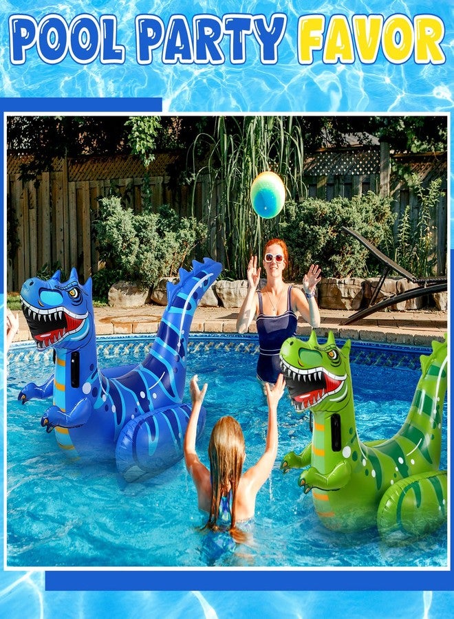 Arrowbash مجموعة ألعاب عوامات حمام السباحة القابلة للنفخ من آروباش، 4 قطع، لعبة ديناصورات عملاقة قابلة للركوب لشخصين، مناسبة للمراهقين والبالغين، لعبة سباحة مائية ممتعة في الهواء الطلق، هدية مثالية للمنافسة العائلية - Image 5