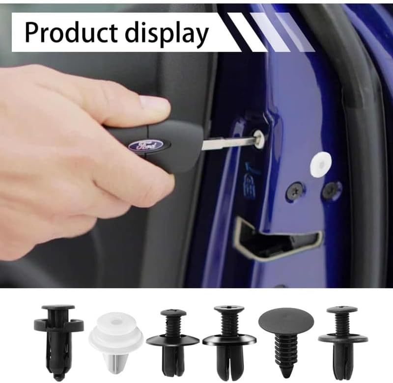 Bukela 100PCS Car Bumper Clips, 6 Sizes Plastic Fastener Assortment Kit, Auto Push Retainer Rivets for Door Trim, Fender, and Bumper Repair - Image 2