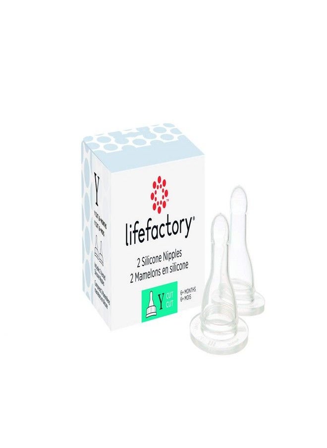 lifefactory - LIFEFACTORY Nipples Y Cut 2pk, 2 CT - Image 1