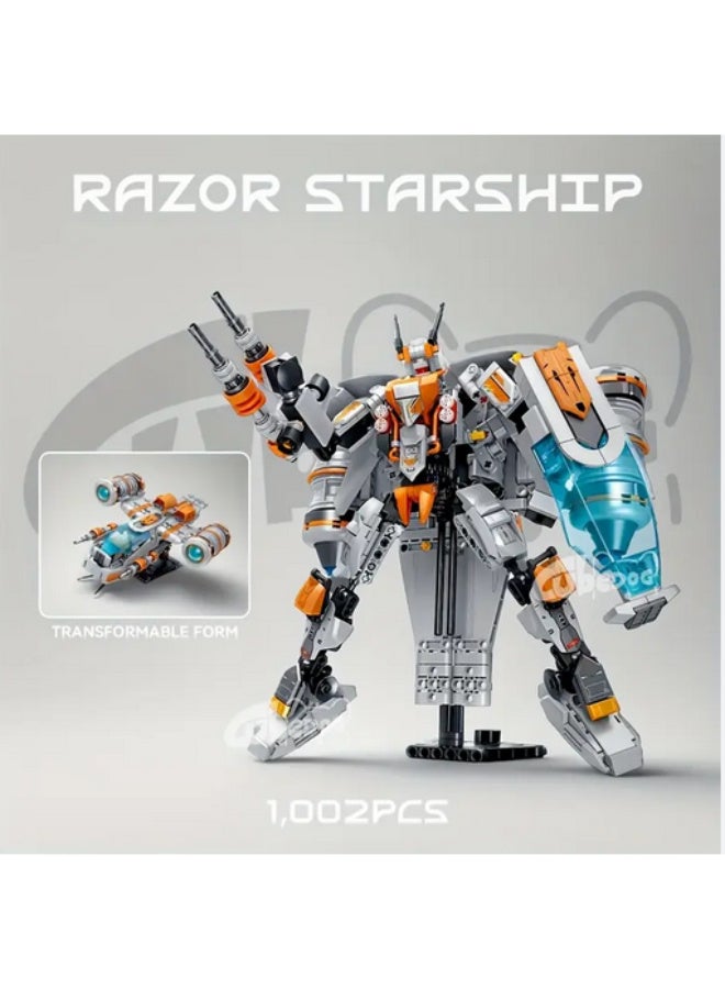 لعبة بناء وتحويل 2 في 1 –  طائرة فضائية تتحول إلى روبوت مقاتل! 692 قطعة من التحدي والإبداع في تجربة تركيب مذهلة.يمكنك بناء مركبة فضائية بتصميم مستقبلي، ثم تحويلها بكل سهولة إلى روبوت متحول بفضل ميزة التحول المباشر.مصممة للأطفال من عمر 6 سنوات فأكثر، لتنمية مهارات التركيب، والخيال، وحب الاكتشاف.هدية مثالية لعشاق الفضاء والروبوتات والليجو! ✨ - Image 1