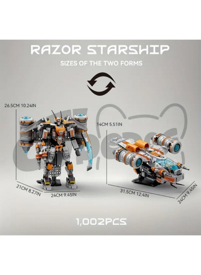 لعبة بناء وتحويل 2 في 1 –  طائرة فضائية تتحول إلى روبوت مقاتل! 692 قطعة من التحدي والإبداع في تجربة تركيب مذهلة.يمكنك بناء مركبة فضائية بتصميم مستقبلي، ثم تحويلها بكل سهولة إلى روبوت متحول بفضل ميزة التحول المباشر.مصممة للأطفال من عمر 6 سنوات فأكثر، لتنمية مهارات التركيب، والخيال، وحب الاكتشاف.هدية مثالية لعشاق الفضاء والروبوتات والليجو! ✨ - Image 2
