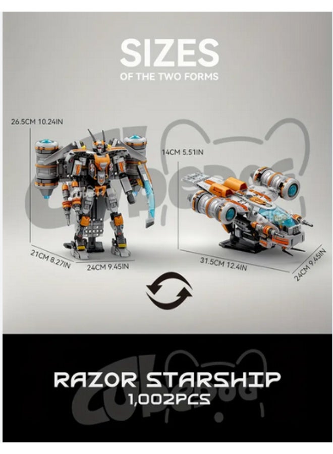 لعبة بناء وتحويل 2 في 1 –  طائرة فضائية تتحول إلى روبوت مقاتل! 692 قطعة من التحدي والإبداع في تجربة تركيب مذهلة.يمكنك بناء مركبة فضائية بتصميم مستقبلي، ثم تحويلها بكل سهولة إلى روبوت متحول بفضل ميزة التحول المباشر.مصممة للأطفال من عمر 6 سنوات فأكثر، لتنمية مهارات التركيب، والخيال، وحب الاكتشاف.هدية مثالية لعشاق الفضاء والروبوتات والليجو! ✨ - Image 4