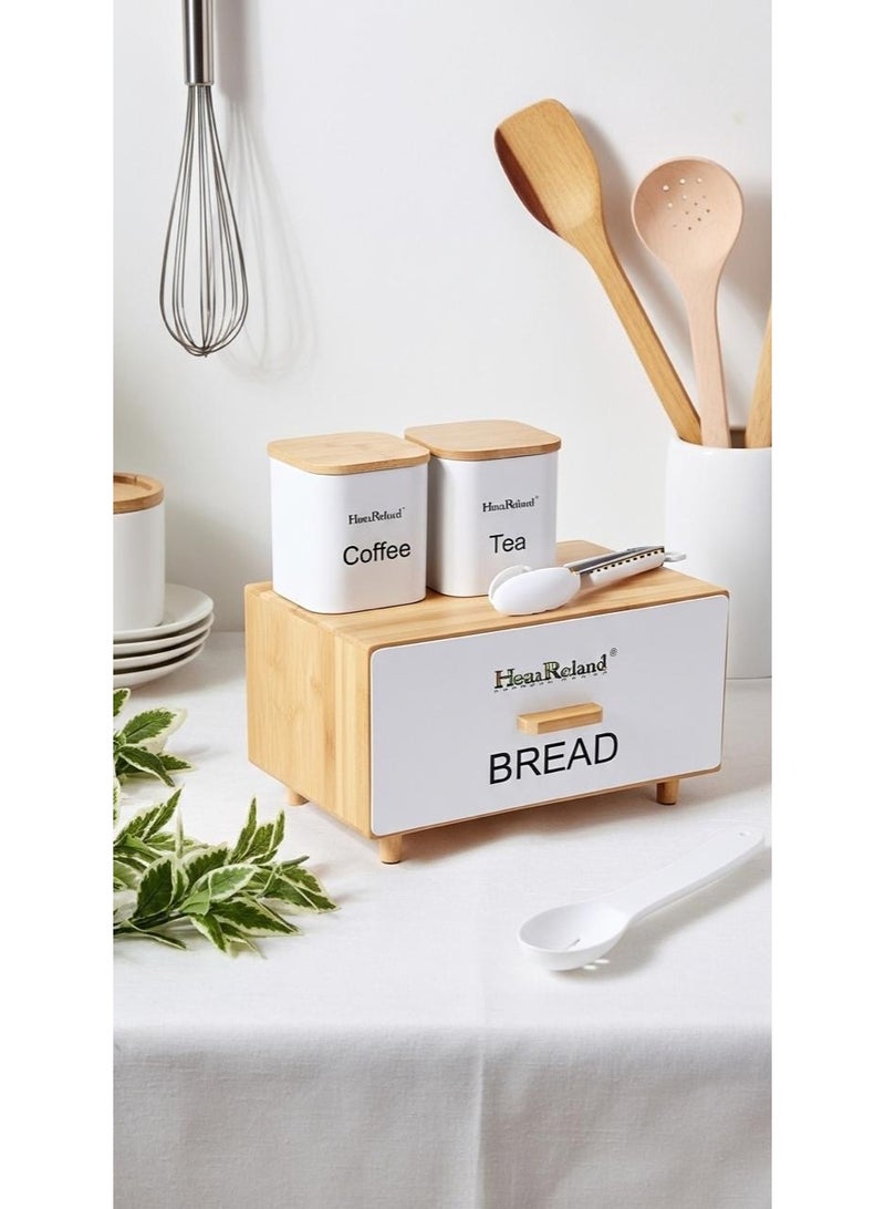 HausRoland Aisha bread box with storage jars - Image 2