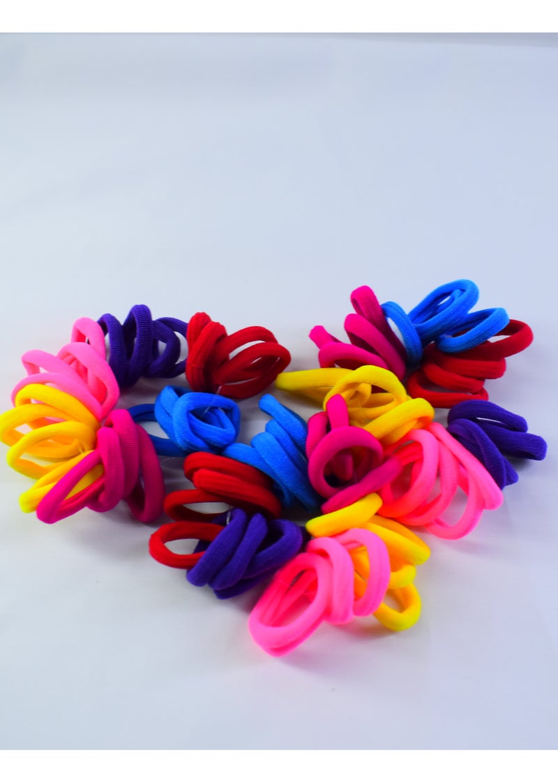 Loquat 72 Pieces High quality Colored Rubber Hair Tie - Image 1