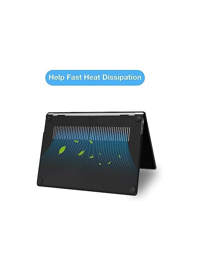 موسيسو حافظة متوافقة مع جهاز Surface Laptop 5/4/3 مقاس 15 بوصة إصدار 2022 2021 2019 مع لوحة مفاتيح معدنية (الطرازات: 1872 و1873 و1953 و1979)، غطاء حماية من البلاستيك الصلب، أسود - Image 2