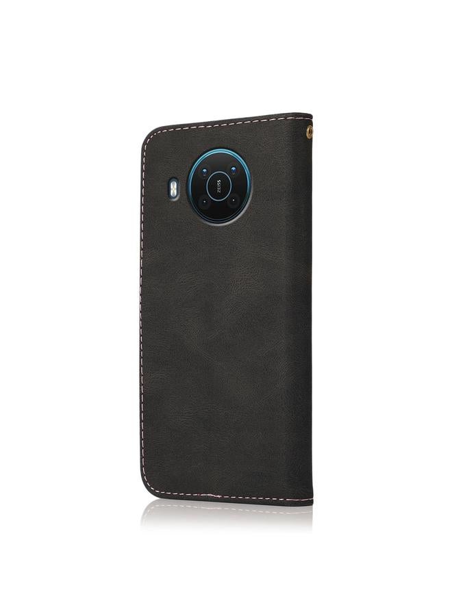 S-TOP Case For Nokia X10 / X20 Dual-color Stitching Leather Phone Case - Image 3