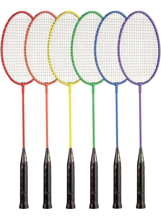 Champion Sports Tempered Steel Badminton Rackets Set Of 6 - Image 1