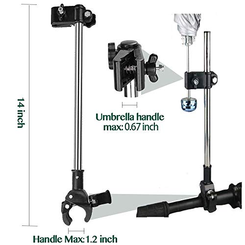 Yobee Adjustable Umbrella Mount Holder No Need Any Tooling to Attach Umbrella Clamp, Umbrella Connector Holder to Wheelchairs, Walker, Rollator, Bike, Pram, Stroller - Image 5