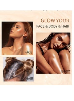 Ushas Glow Shimmer Spray - Shimmer Body Oil Liquid Easy to Push Away Natural Moisture Glitter Face Brightening Glow Pearl Highlighter Illuminator Shine Contouring Makeup for Face and Body #3  - Image 3