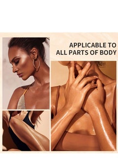 Ushas Glow Shimmer Spray - Shimmer Body Oil Liquid Easy to Push Away Natural Moisture Glitter Face Brightening Glow Pearl Highlighter Illuminator Shine Contouring Makeup for Face and Body #3  - Image 4