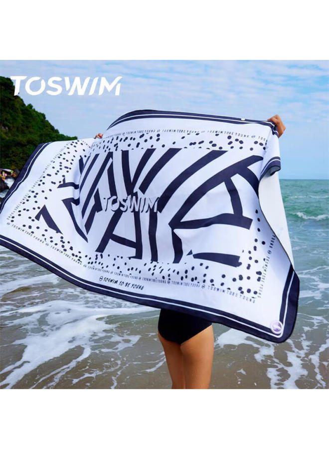 Toswim Quick-drying Bath Towel, Swimming Towel, Sports Fitness Absorbent Towel, Travel Fast-drying Towel, Dynamic Lines - Image 2