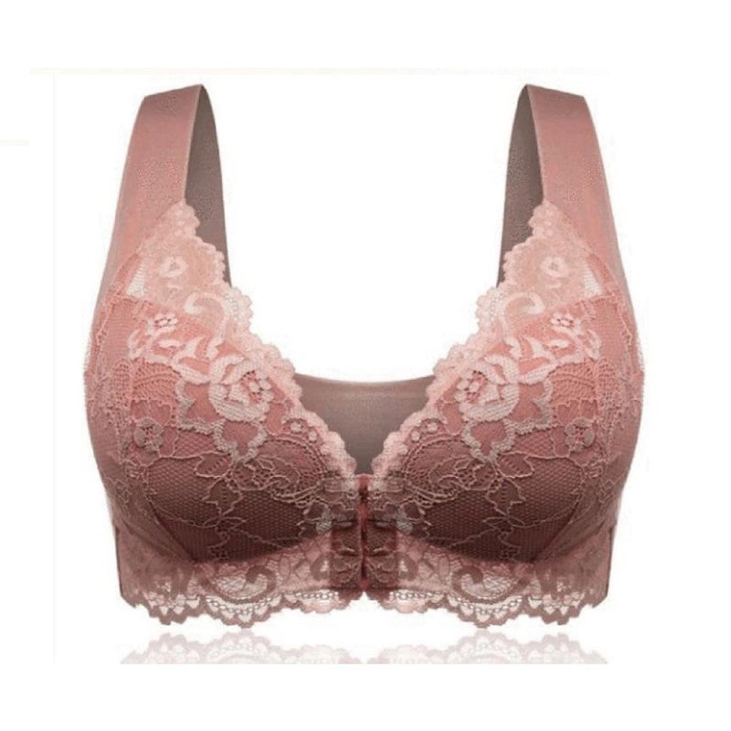 Plus Size Wireless Bra Comfortable Breathable Grey  - Image 4