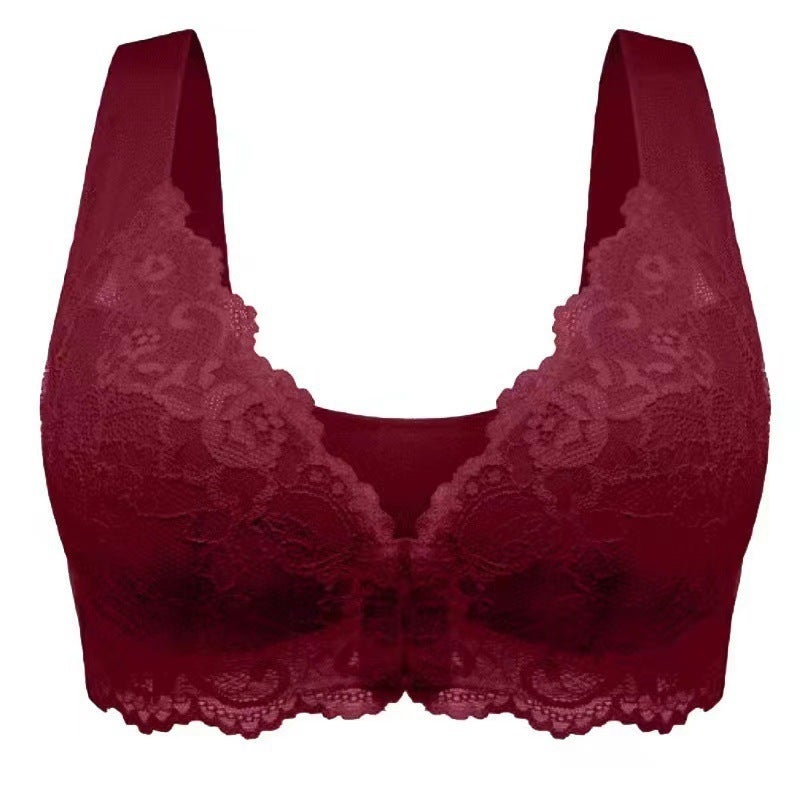 Plus Size Wireless Bra Comfortable Breathable Grey  - Image 5