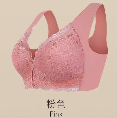 Plus Size Wireless Bra Comfortable Breathable Grey  - Image 2