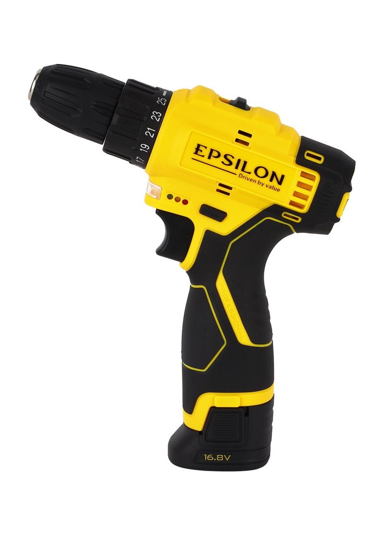 Epsilon Epsilon 16.8 V Cordless Drill- EPSCD1558/ 10 mm Hole Diameter, 26 Nm Maximum Torque, Perfect for Home and Business, No Load Speed 0-1400 RPM, Comfortable Grip  - Image 2