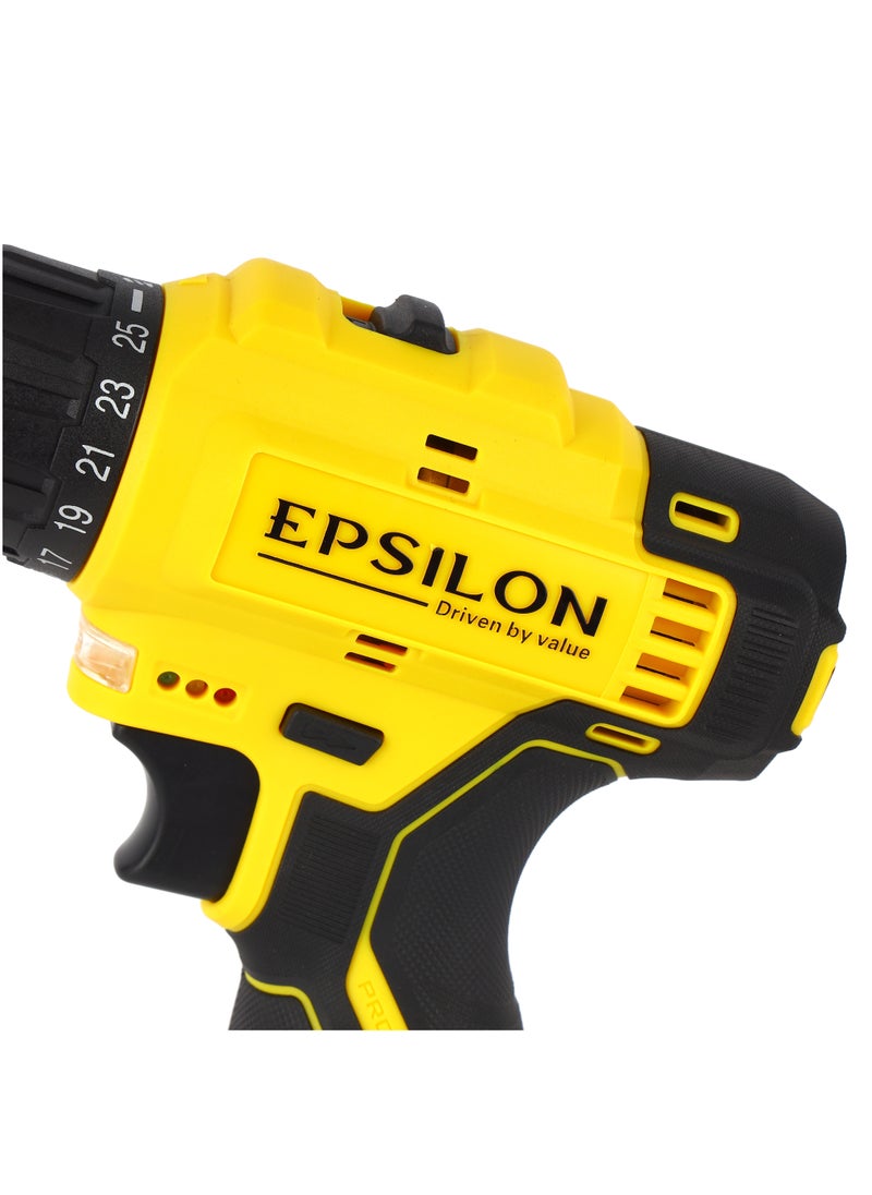 Epsilon Epsilon 16.8 V Cordless Drill- EPSCD1558/ 10 mm Hole Diameter, 26 Nm Maximum Torque, Perfect for Home and Business, No Load Speed 0-1400 RPM, Comfortable Grip  - Image 4