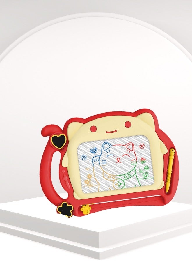 هاف دريم لوحة رسم مغناطيسية للأطفال، لوحة كتابة جرافيتي ملونة قابلة للمسح للأطفال - حمراء - Image 1