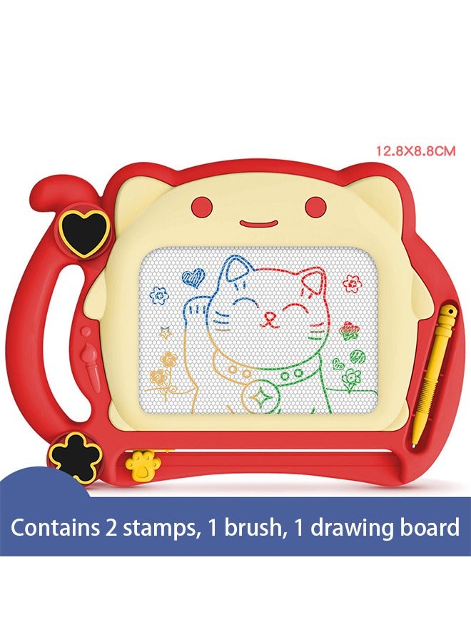 هاف دريم لوحة رسم مغناطيسية للأطفال، لوحة كتابة جرافيتي ملونة قابلة للمسح للأطفال - حمراء - Image 5