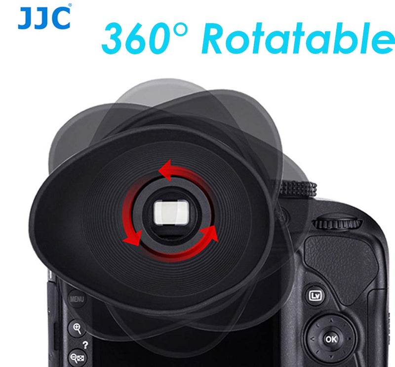 Fotasy JJC EN-DK19 Large Eye Cup, Ergonomic Oval Soft TPU Rubber Eye Piece, D850 Eyecup Viewfinder, DK 19 Replacement, 65*51*34mm, Compatible with Nikon D850 D810 D800E D800 D500 D3 D3S D3X D4 D4S D5 Df - Image 2