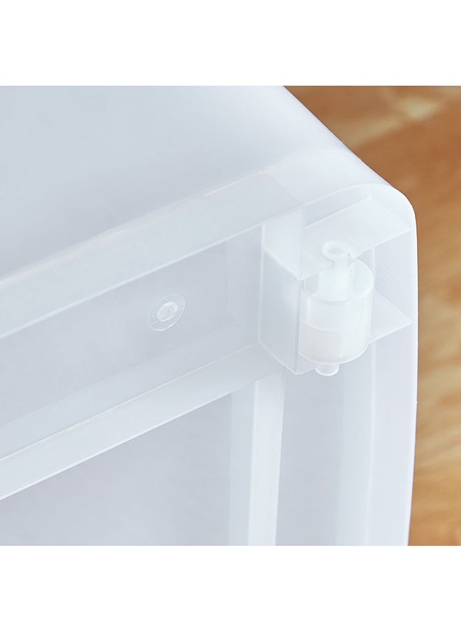 Home Box - جوانا صندوق تخزين شفاف متعدد الأغراض بعجلات وغطاء قابل للقفل 75 لتر - Image 1