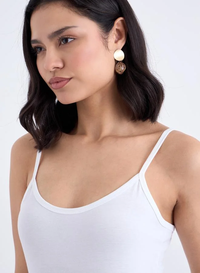 Styli Styli White Strappy Jersey Bodysuit