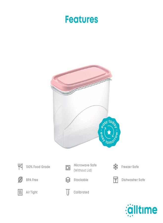 All Time Frostee Modular Multi-Purpose Plastic Containers Set Of 3 With Lid For Kitchen Storage | Food Grade |Freezer Safe |Bpa Free |Leak Proof| (950 Ml, Pink) - Image 5