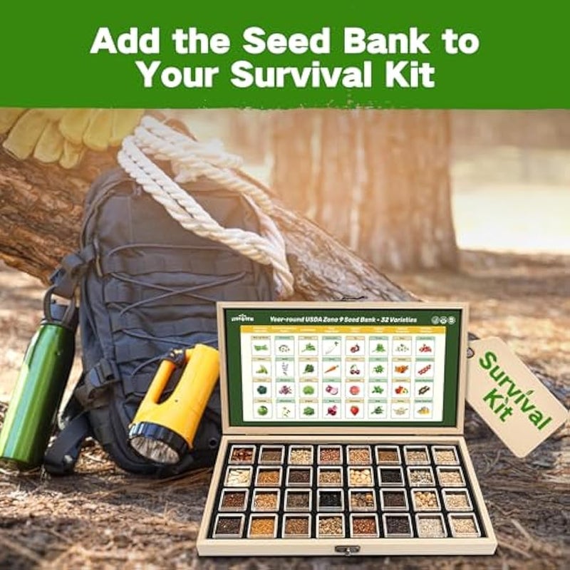 عربست بنك بذور متوارث من وزارة الزراعة الامريكية زون 8، اكثر من 30000 نوع من البذور غير المعدلة وراثيا لزراعة الخضروات، مجموعة بذور النجاة لسرير الحديقة المرتفع والدفيئة الزراعية والبستنة للنساء والرجال - Image 5
