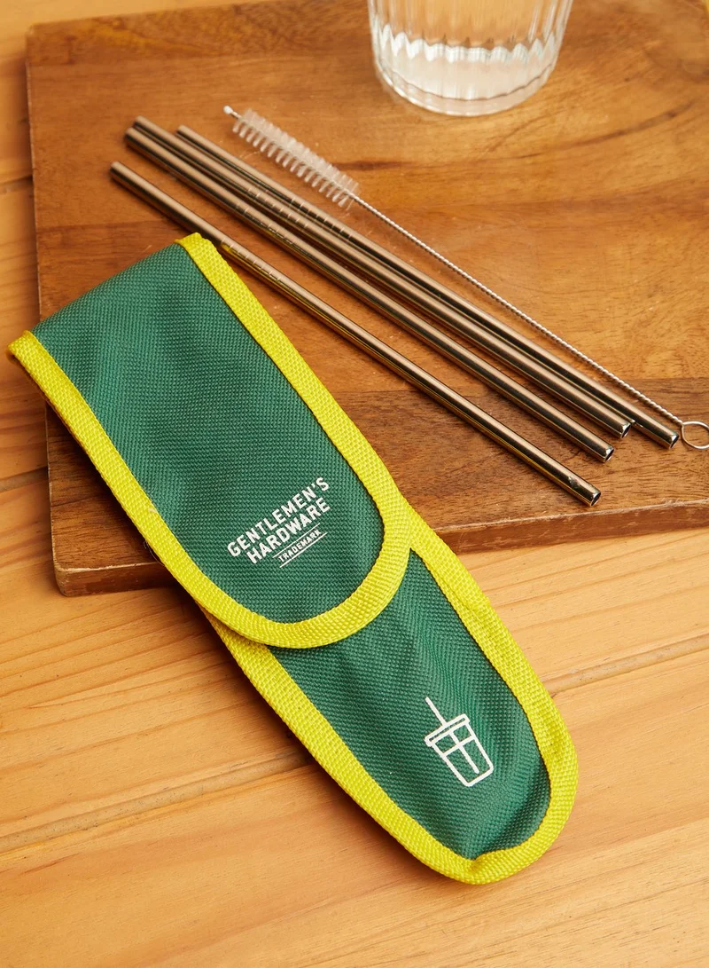 GENTLEMEN'S HARDWARE Travel Metal Straw Set