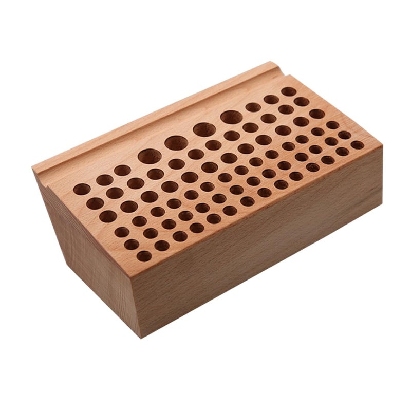 Red Beech 76 Holes DIY Tool Rack for Workshop Storage and Organization - Image 2