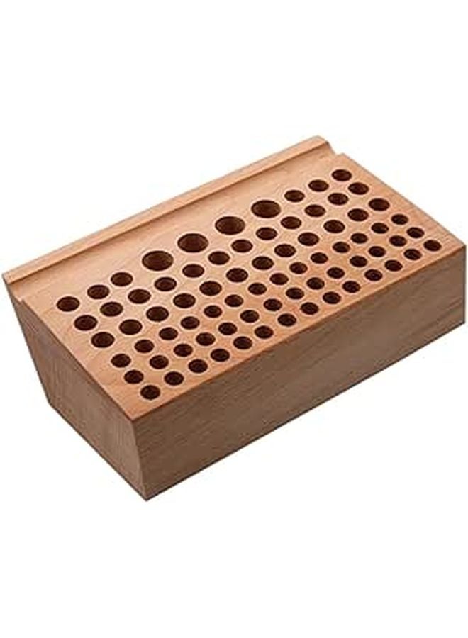Red Beech 76 Holes DIY Tool Rack for Workshop Storage and Organization - Image 1
