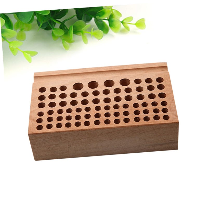 Red Beech 76 Holes DIY Tool Rack for Workshop Storage and Organization - Image 5