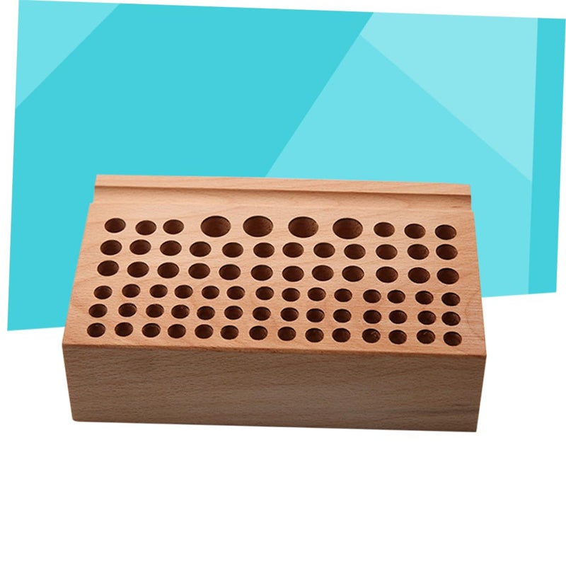 Red Beech 76 Holes DIY Tool Rack for Workshop Storage and Organization - Image 4
