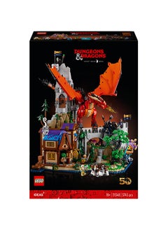 LEGO 21348 أفكار زنزانات والتنانين: قصة التنين الأحمر، مجموعة بناء للبالغين، فكرة هدية D&D، مجموعة بناء خيالية إبداعية، تم إنشاؤها بالتعاون مع ويزارز أوف ذا كوست (3745 قطعة)  - Image 2