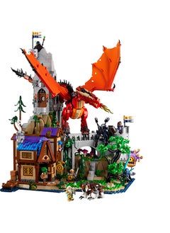 LEGO 21348 أفكار زنزانات والتنانين: قصة التنين الأحمر، مجموعة بناء للبالغين، فكرة هدية D&D، مجموعة بناء خيالية إبداعية، تم إنشاؤها بالتعاون مع ويزارز أوف ذا كوست (3745 قطعة)  - Image 4