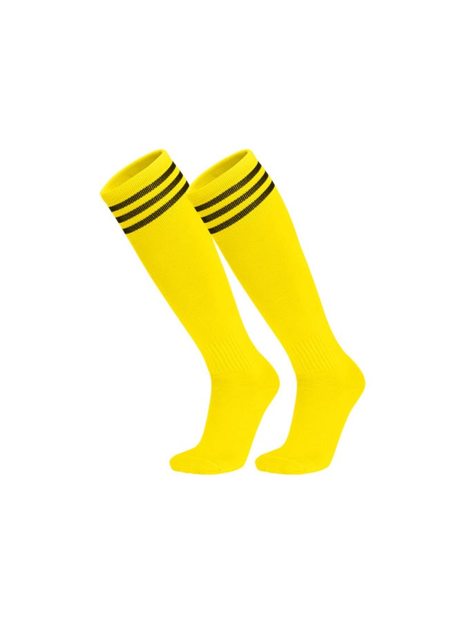 Summer Thin High Tube Football Socks for Men, Sports Socks for Children, Over the Knee Long Socks for Women with Three Stripes