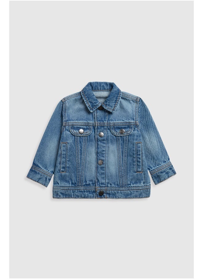 mothercare جاكيت دينيم غسلة متوسطة  - Image 1