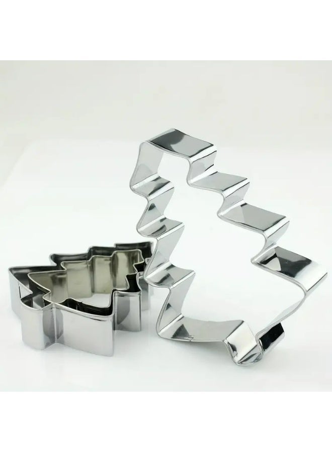 Kandid Christmas Cookie Cutter Set, Stainless Steel Holiday Baking Moulds, Kitchen Tools for Gingerbread (3pcs Tree) - Image 3