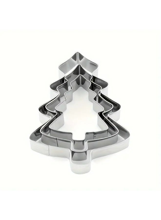 Kandid Christmas Cookie Cutter Set, Stainless Steel Holiday Baking Moulds, Kitchen Tools for Gingerbread (3pcs Tree) - Image 2