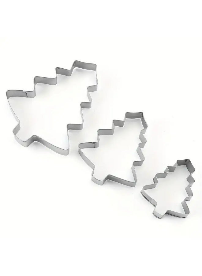 Kandid Christmas Cookie Cutter Set, Stainless Steel Holiday Baking Moulds, Kitchen Tools for Gingerbread (3pcs Tree) - Image 5